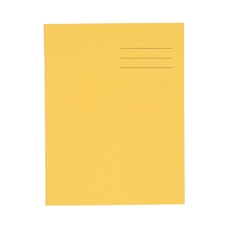 9x7" Exercise Book 80 Page, Plain, Yellow - Pack of 100